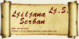 Ljiljana Šerban vizit kartica
